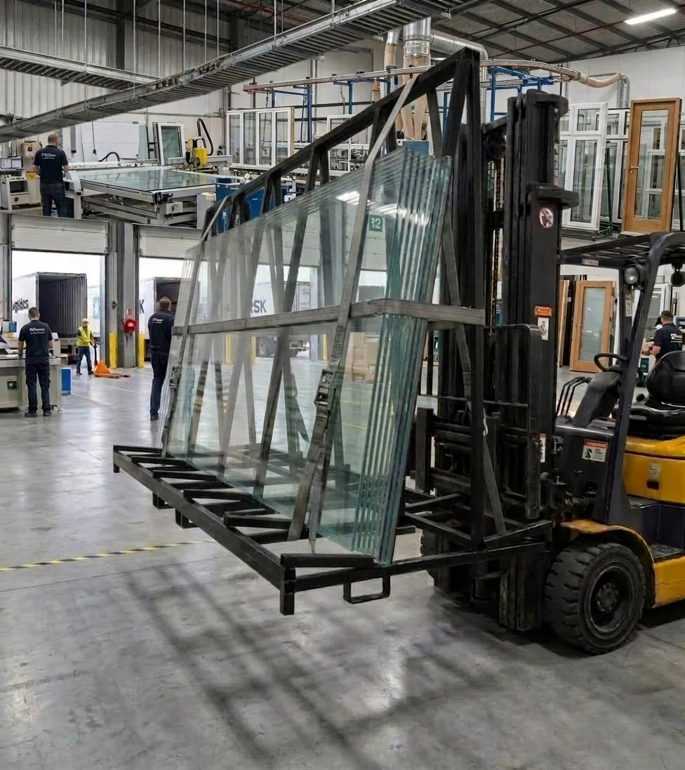 Double-Sided Transport & Storage Rack application example; configuration may vary