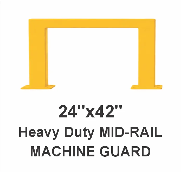 Heavy Duty Mid-Rail Machine Guard - 24 x 42 in