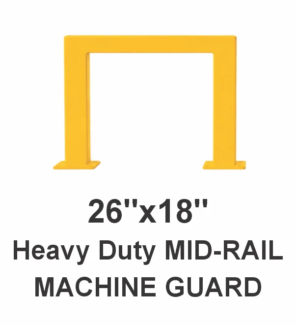 Heavy Duty Mid-Rail Machine Guard - 26 x 18 in
