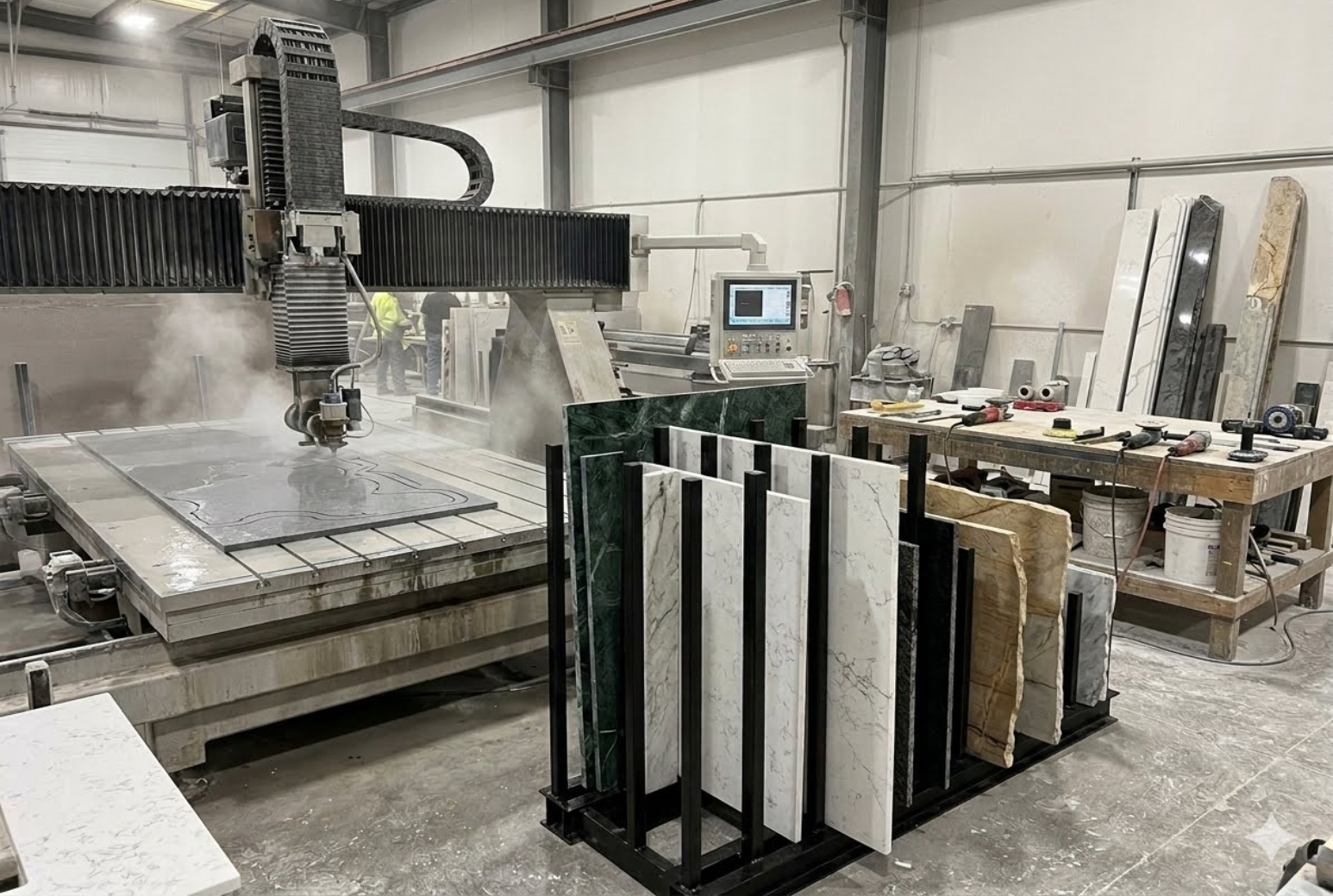 Multi-Purpose Slab Rack application example; configuration may vary