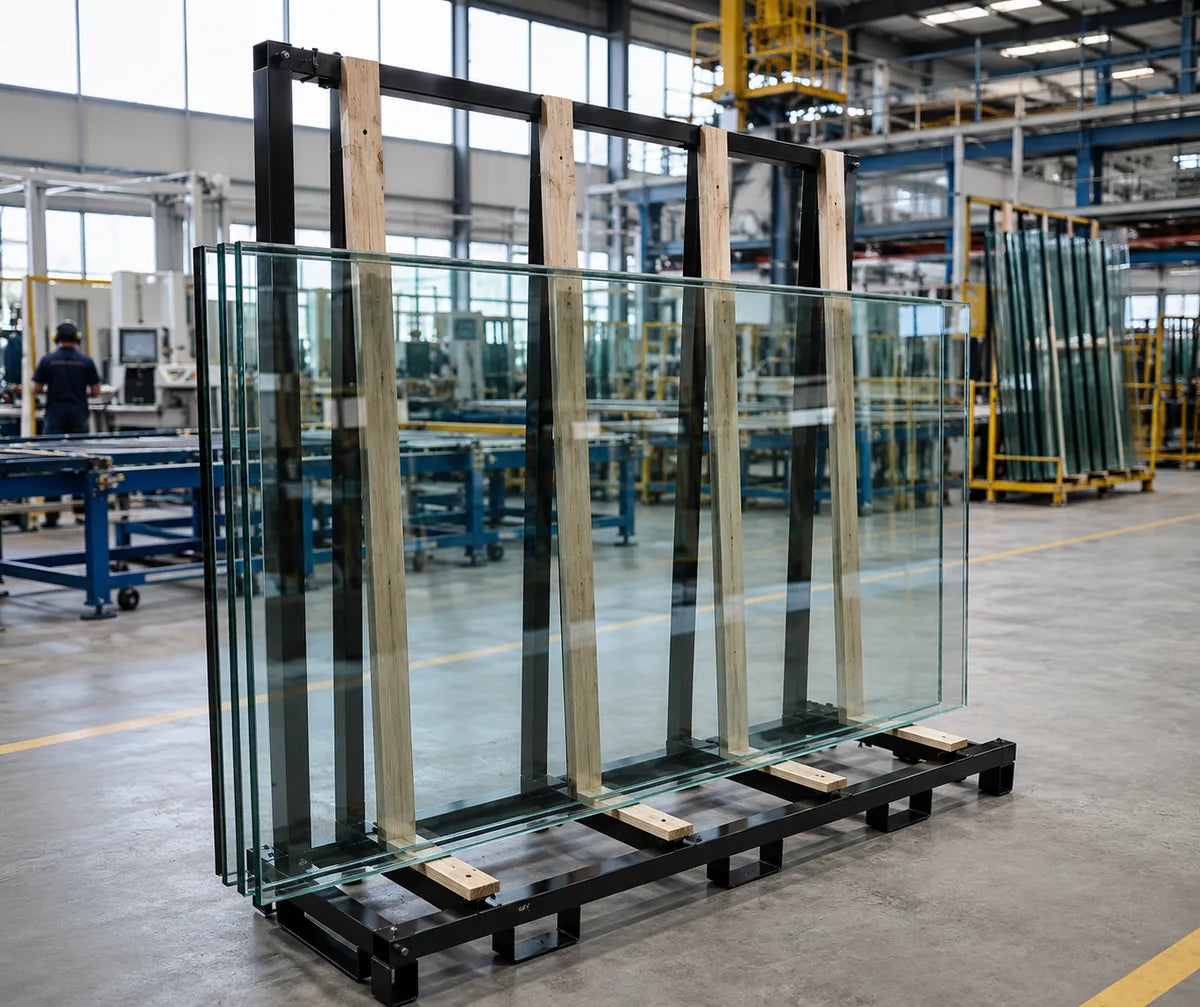 One-Side L-Frame for Glass application example; configuration may vary