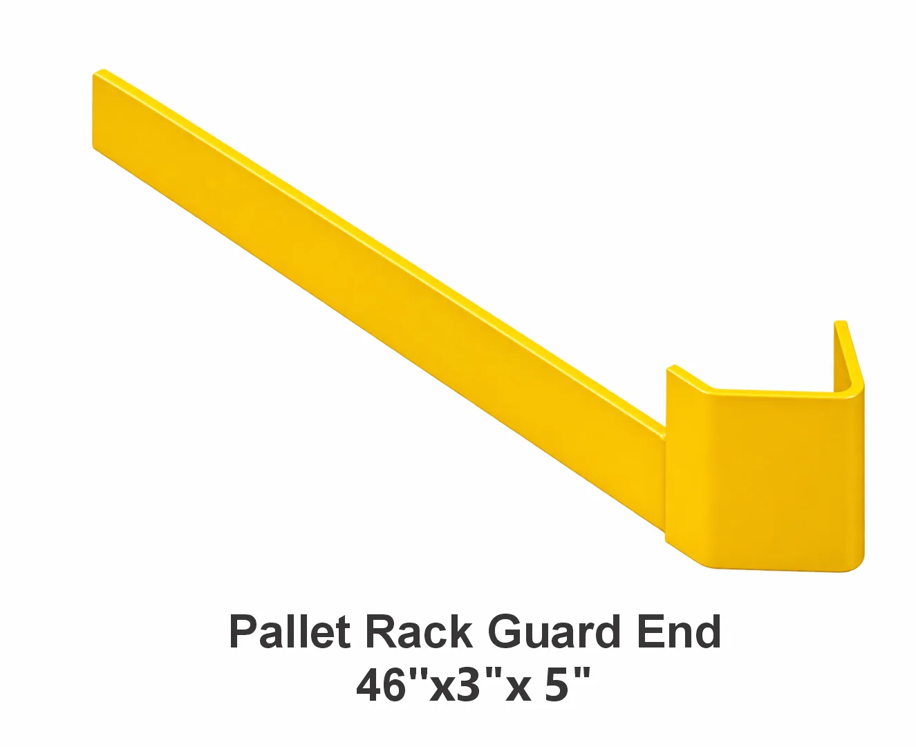 Pallet Rack Guard End - 46 x 3 x 5 in