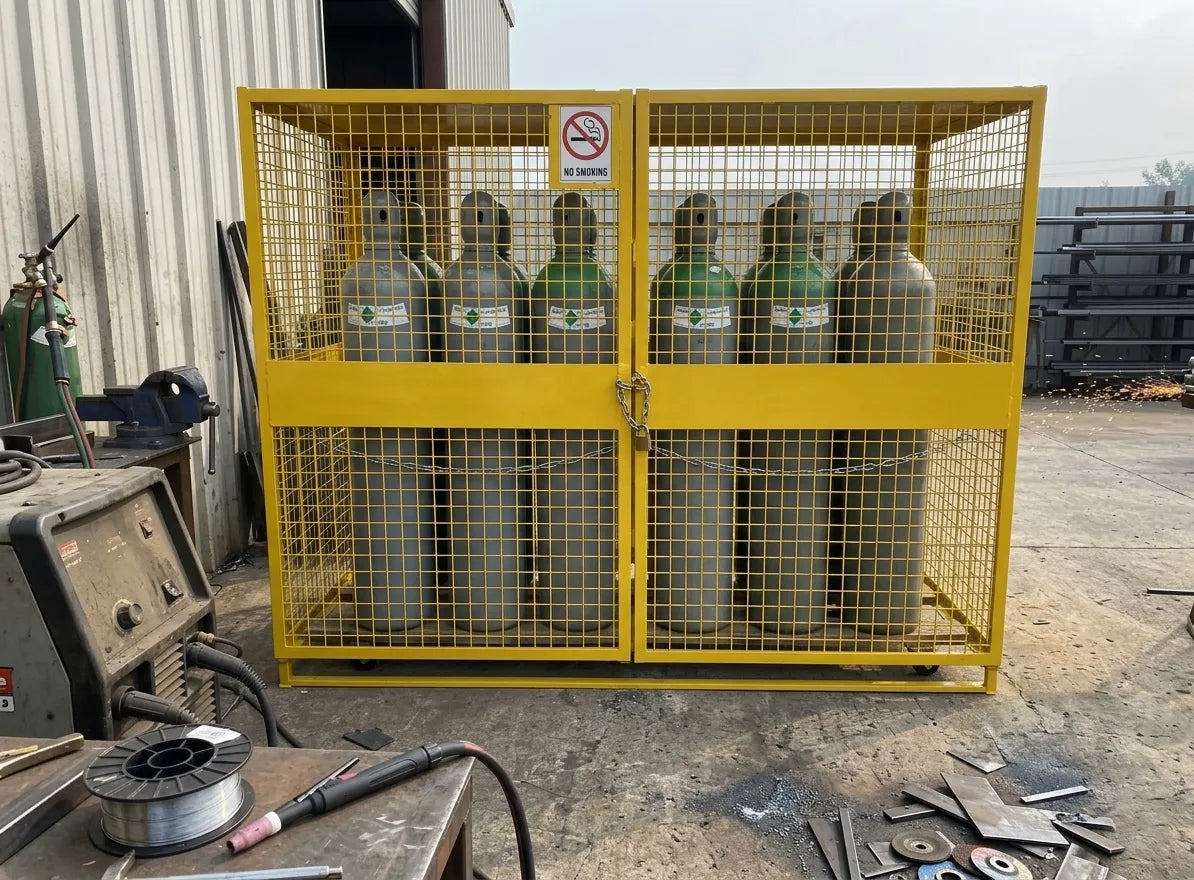 Dual-Capacity Cylinder Cage application example; configuration may vary