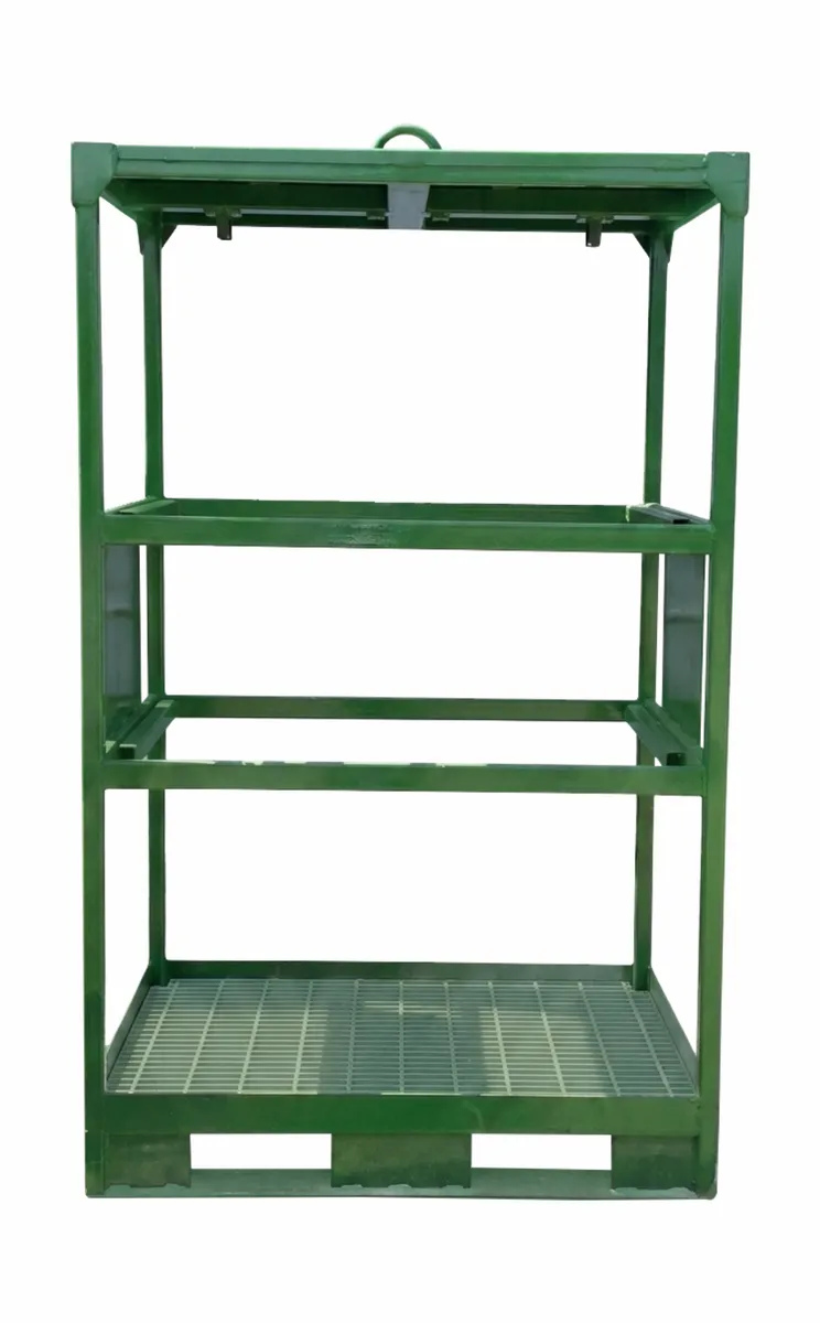 Green ProSteel cage for sixteen welding cylinders — Product photo