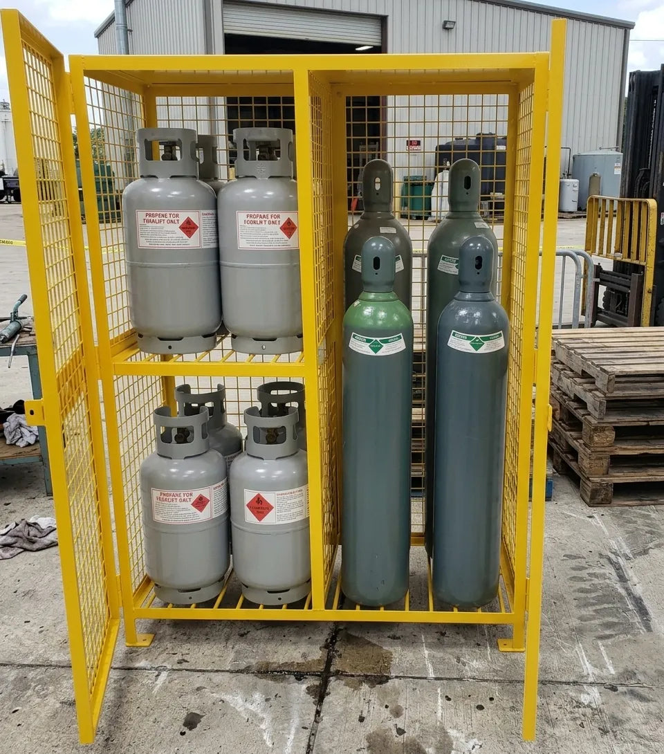 Combination ProSteel cage for forklift and welding cylinders — Application example; size and configuration may vary