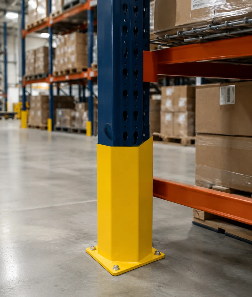 Upright Protector - 7 x 7 x 18 in application example; configuration may vary
