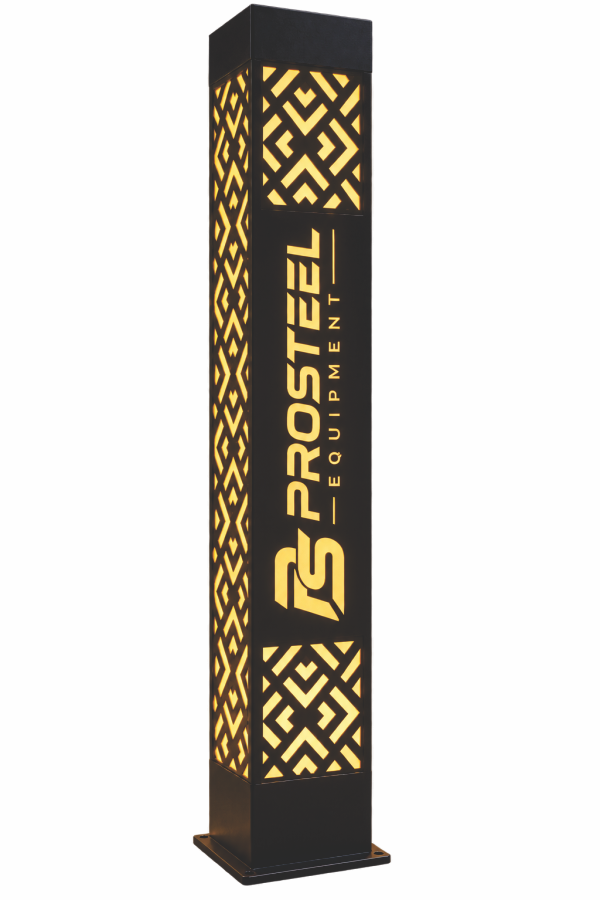 Bold Illumination custom stainless-steel illuminated architectural column