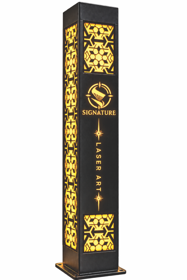 Distinctive Spaces custom stainless-steel illuminated architectural column