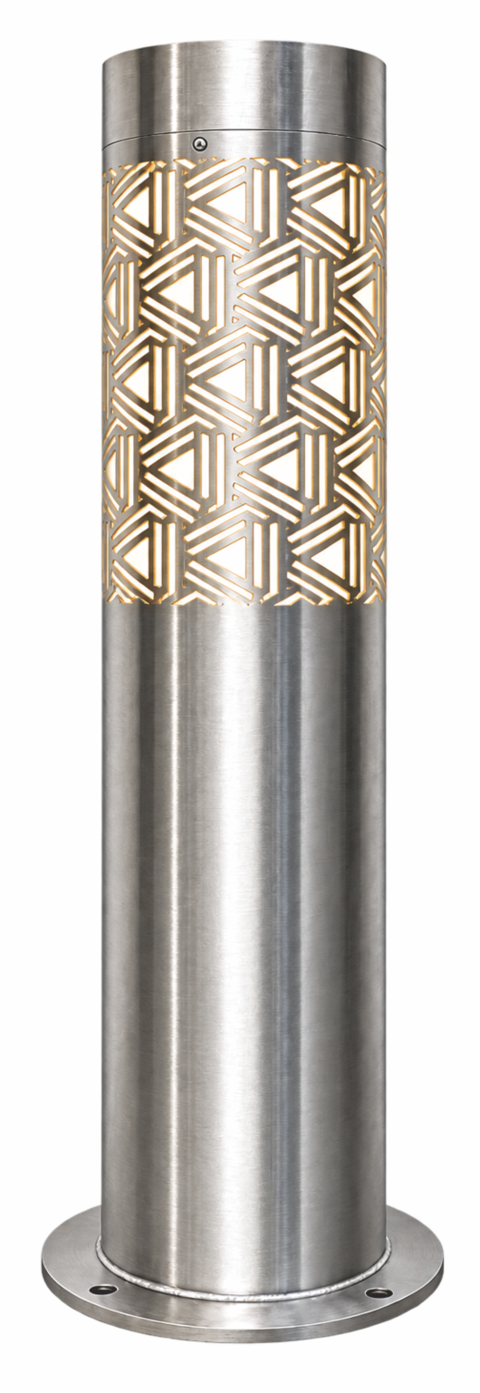 Honeycomb custom stainless-steel illuminated architectural column