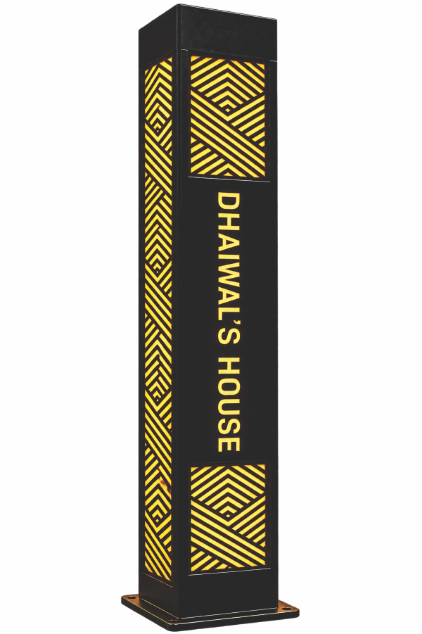 Modern Heritage custom stainless-steel illuminated architectural column