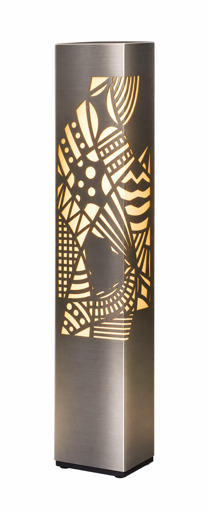 Modern Mosaic custom stainless-steel illuminated architectural column