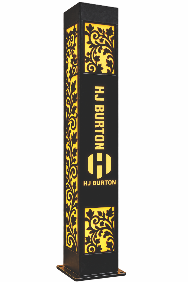 Timeless Design custom stainless-steel illuminated architectural column